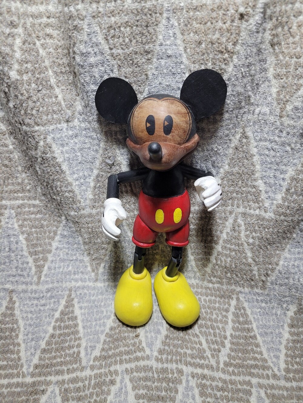 Vintage LE 1990s Disney Store Mickey Mouse Wood Jointed Figure